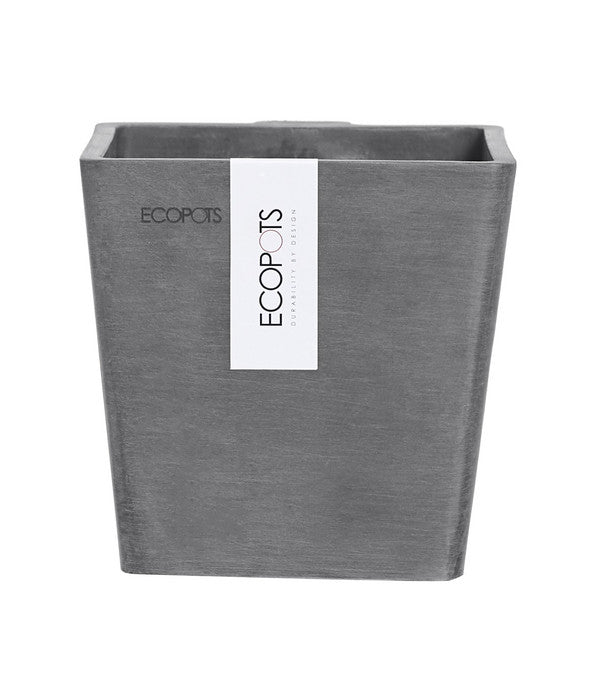  Ecopots Kunststoff-Kasten Manhattan Mit Wassersystem, Grau