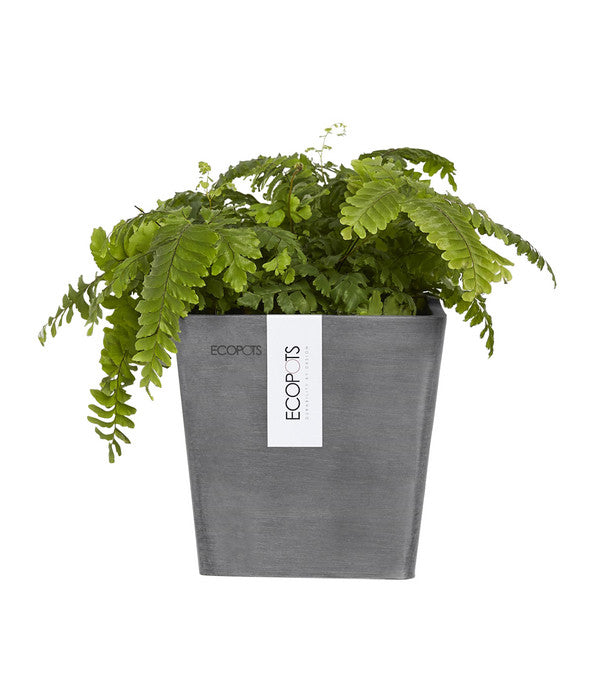 Ecopots Kunststoff-Kasten Manhattan Mit Wassersystem, Grau