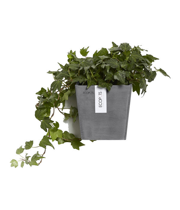  Ecopots Kunststoff-Kasten Manhattan Mit Wassersystem, Grau
