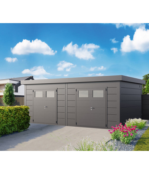  Wolff Finnhaus Gerätehaus Eleganto Twin Plus 6436, Ca. B672/H260/T388 Cm
