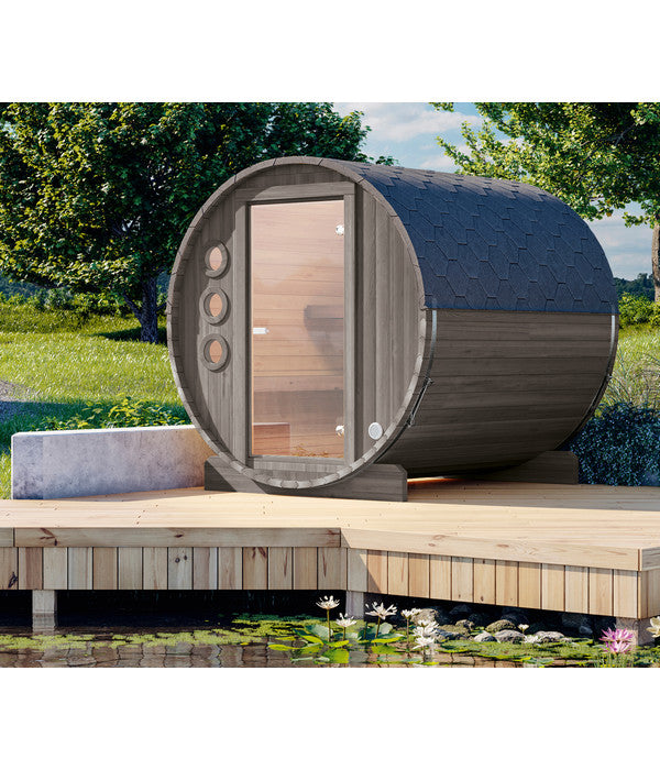  Wolff Finnhaus Saunafass Mini 160 Montiert, Ca. B205/H215/T160 Cm
