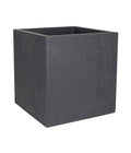  EDA-plastiques Kunststoff-Topf Basalt, Quadratisch, Anthrazit, Ca. B49,5/H49,5/T49,5 Cm