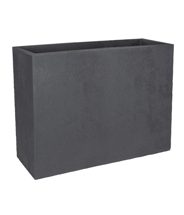  EDA-plastiques Kunststoff-Blumenkasten Basalt Loft L, Rechteckig, Anthrazit, Ca. B78,5/H60/T29,5 Cm