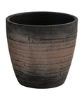  Dehner Keramik-Übertopf Luca, Konisch, Braun, Ca. Ø14 Cm