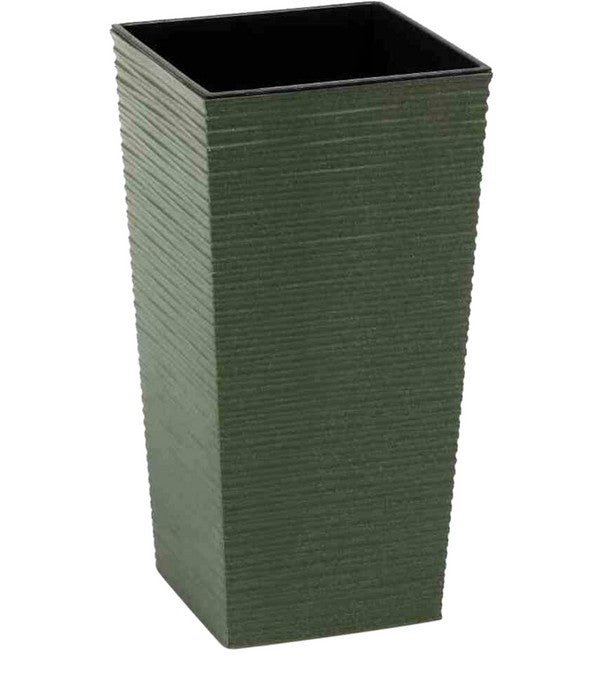  Siena Garden Kunststoff-Topf-Set ECO Nizza, Konisch, Grün, Ca. B25/H46,5/T25 & B30/H57/T30 Cm, 2-teilig