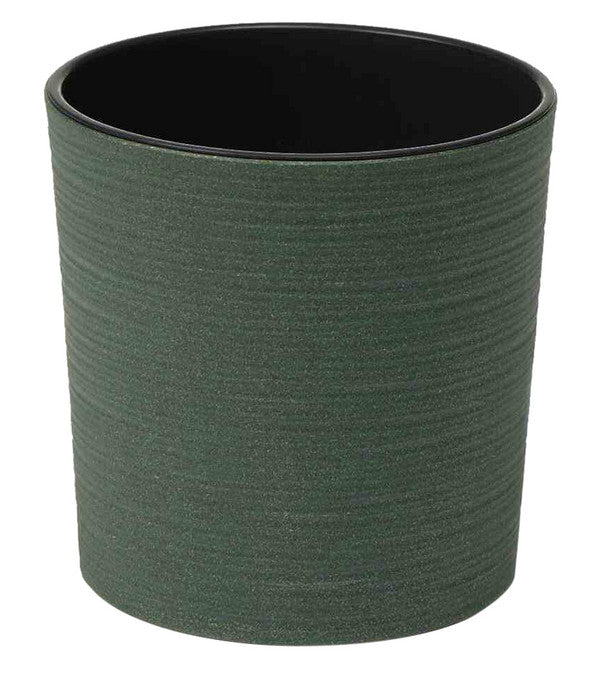  Siena Garden Kunststoff-Topf ECO Lens, Rund, Grün, Ca. Ø30/H30,5 Cm, 2er-Set