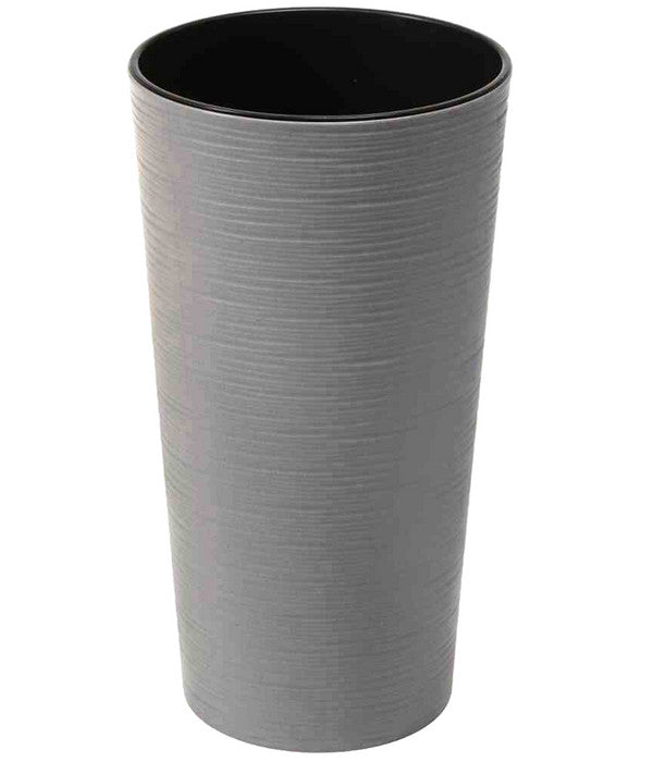  Siena Garden Kunststoff-Topf ECO Locon, Konisch, Grau, Ca. Ø25/H46,5 Cm, 2er-Set