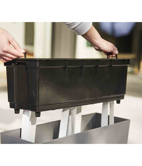 Siena Garden Kunststoff-Kasten Loire, Eckig, Grau, Ca. B56/H36,5/T19 Cm