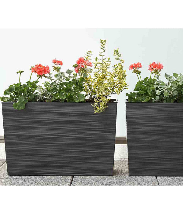  Siena Garden Kunststoff-Kasten Loire, Eckig, Grau, Ca. B56/H36,5/T19 Cm
