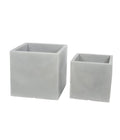  Farmet Kunststoff-Topf-Set Atlantis, Quadratisch, Grau, 2-teilig