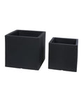  Farmet Kunststoff-Topf-Set Atlantis, Quadratisch, Anthrazit, 2-teilig
