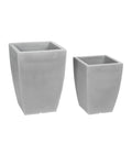  Farmet Kunststoff-Topf-Set Hydrus, Quadratisch, Grau, 2-teilig