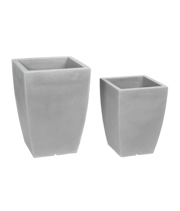  Farmet Kunststoff-Topf-Set Hydrus, Quadratisch, Grau, 2-teilig