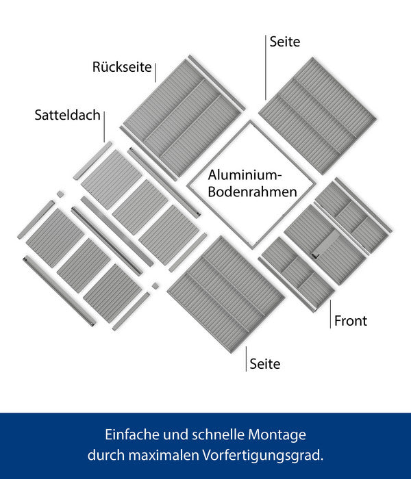  Hörmann Berry-Gerätehaus Classic-S Typ 3, Ca. B323,6/H219,4/T247,7 Cm