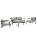  Dehner Alu-Lounge New York, 4-teilig