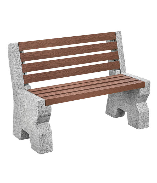  Dehner Granit-Gartenbank, 2-Sitzer, Ca. B114/H75/T52 Cm