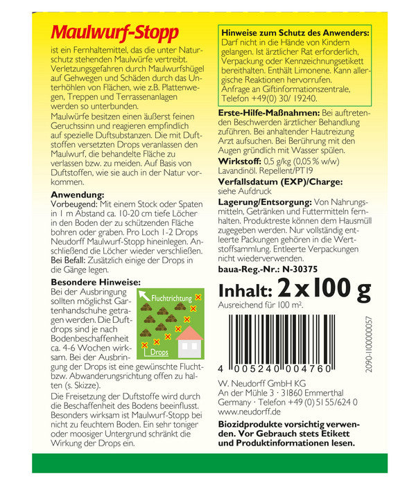  Neudorff Maulwurf-Stopp, 200 G