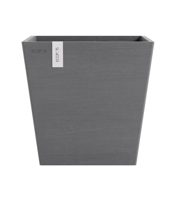  Ecopots Kunststoff-Topf Rotterdam Inkl. Wassersystem, Quadratisch