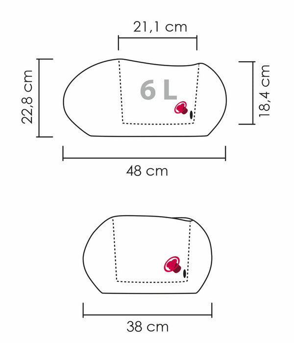  Scheurich Kunststoff-Topf Flow, Oval
