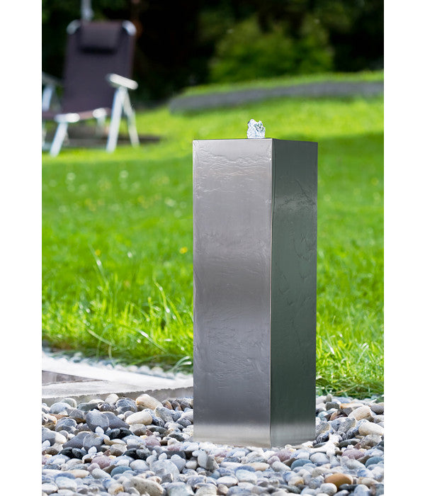  Seliger Edelstahl-Gartenbrunnen Tower