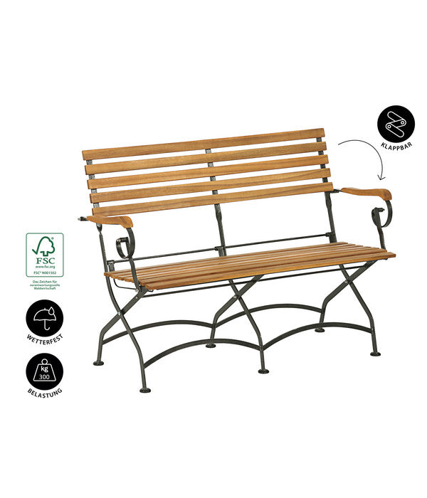  Dehner Klappbank Tegernsee, 2-Sitzer