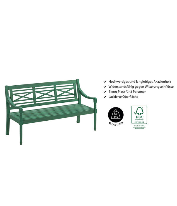  Dehner Gartenbank Emma, 3-Sitzer