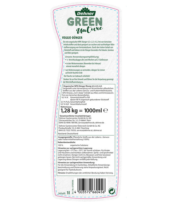  Dehner Green Nature Veggie-Dünger, 1 L