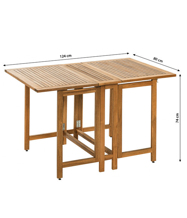  Dehner Balkonklapptisch Macao, Ca. B124/H74/T80 Cm