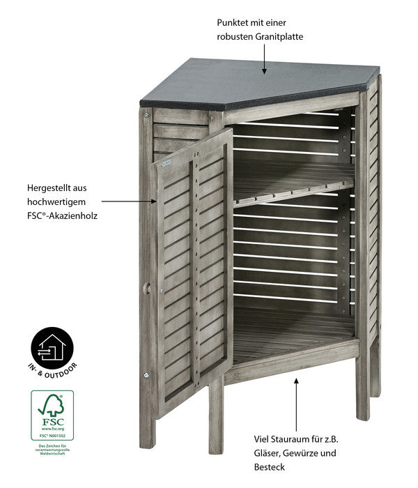  Dehner Eckschrank Southampton, Ca. B50/H90/T50 Cm
