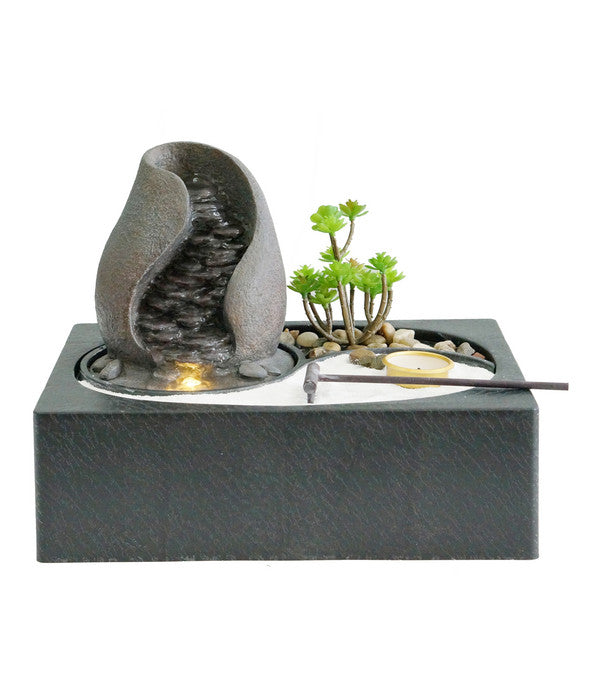  Dehner Polyresin-Zimmerbrunnen Landskap, Ca. H22 Cm
