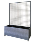  Dehner Leichtbeton-Kasten Mit Spalier Und Rollen, Ca. B100/H142/T37 Cm, Grau