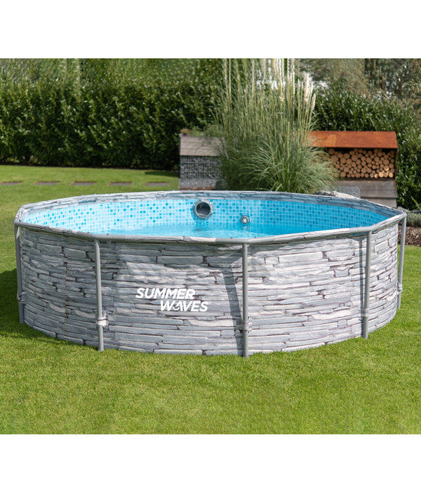  Summer Waves Frame Pool Steinoptik