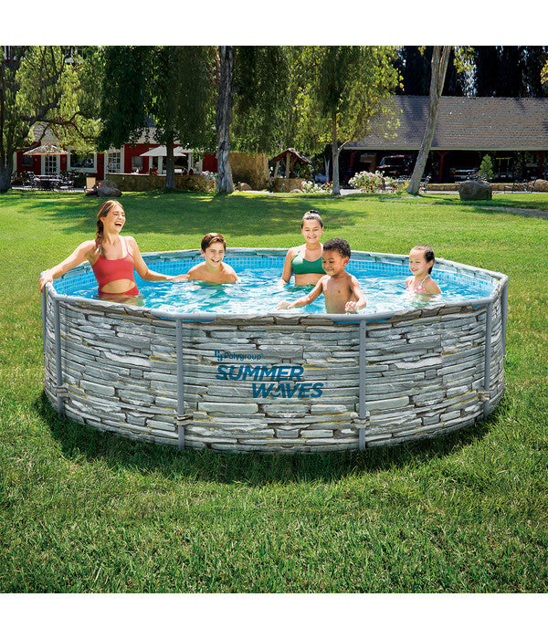  Summer Waves Frame Pool Steinoptik