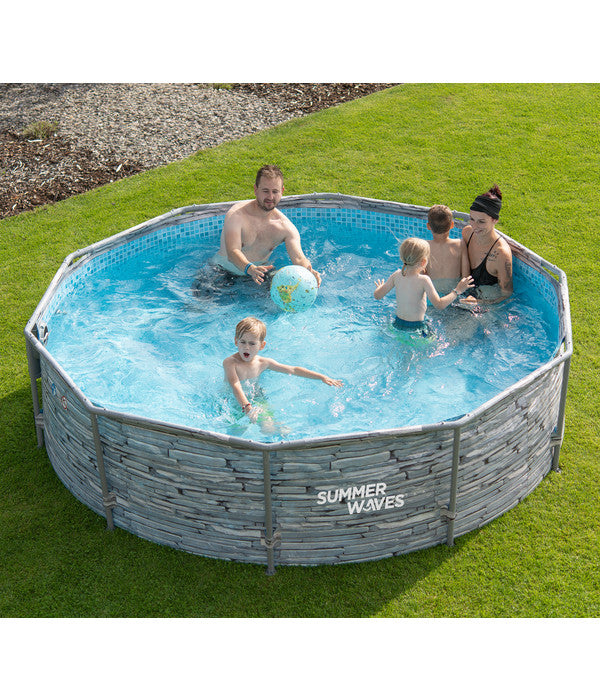  Summer Waves Frame Pool Steinoptik