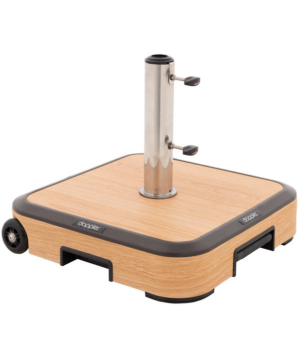  Doppler Schirmständer AluWood Trolley, 50 Kg