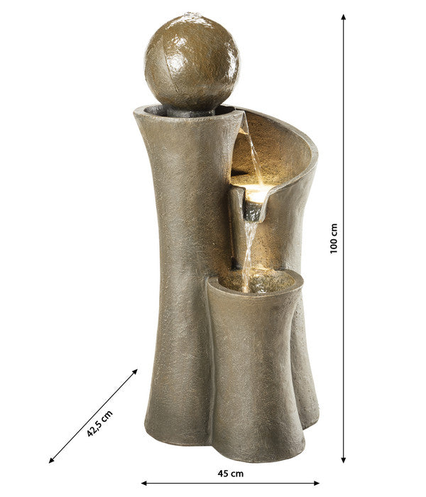  Dehner Polyresin-Gartenbrunnen Acapulco, Ca. H100 Cm