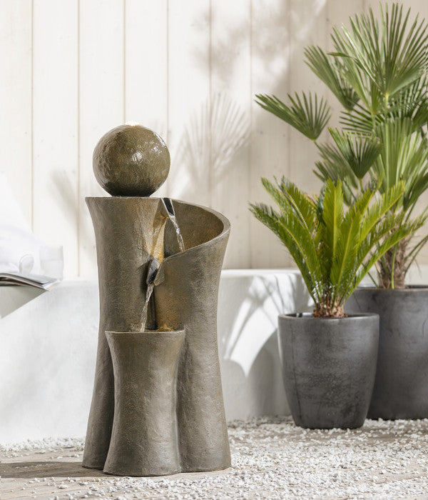  Dehner Polyresin-Gartenbrunnen Acapulco, Ca. H100 Cm