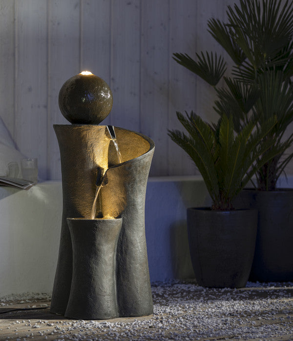  Dehner Polyresin-Gartenbrunnen Acapulco, Ca. H100 Cm