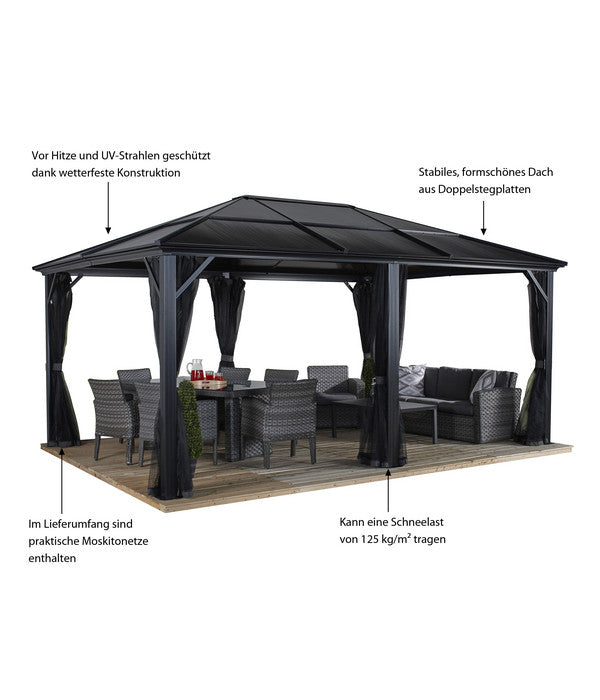  Sojag Pavillon Meridien 12x16, Ca. B485/H270/T365 Cm