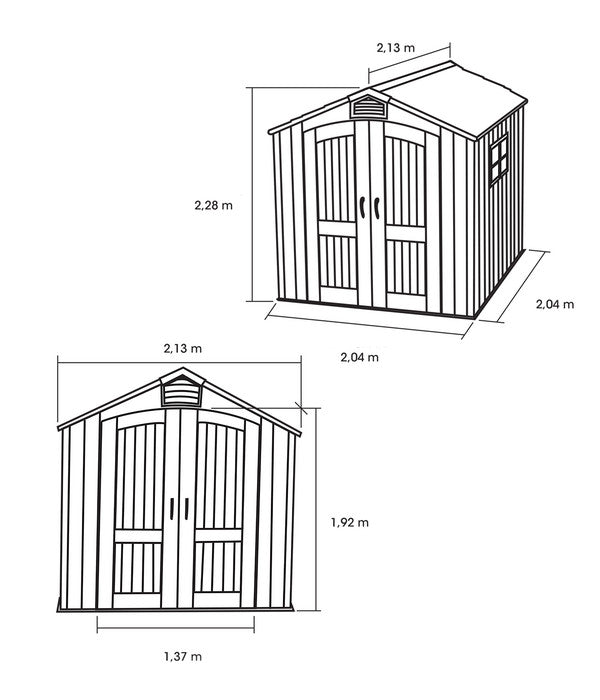  Lifetime Gerätehaus Stella, Ca. B213/H228/T213 Cm