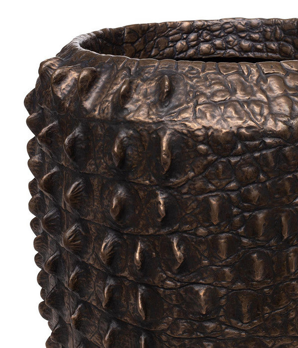  Fleur Ami Kunststoff-Topf Croc, Konisch, Bronze, Ca. Ø47/H56 Cm