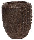  Fleur Ami Kunststoff-Topf Croc, Konisch, Bronze, Ca. Ø47/H56 Cm