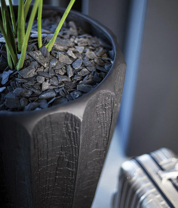  Fleur Ami Kunststoff-Vase Firewood, Konisch, Schwarz