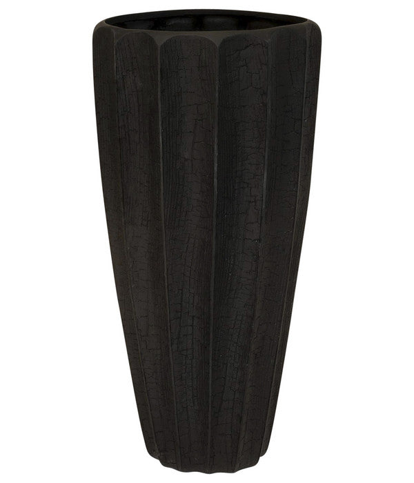  Fleur Ami Kunststoff-Vase Firewood, Konisch, Schwarz