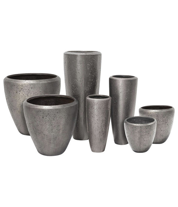  Fleur Ami Kunststoff-Topf Grace, Konisch, Silber