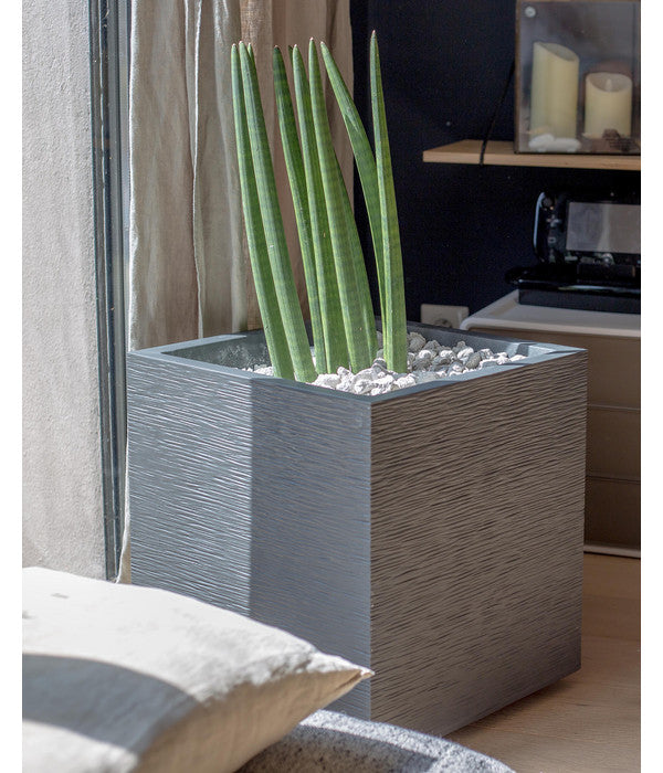  EDA-plastiques Kunststoff-Topf Graphit, Gerillt