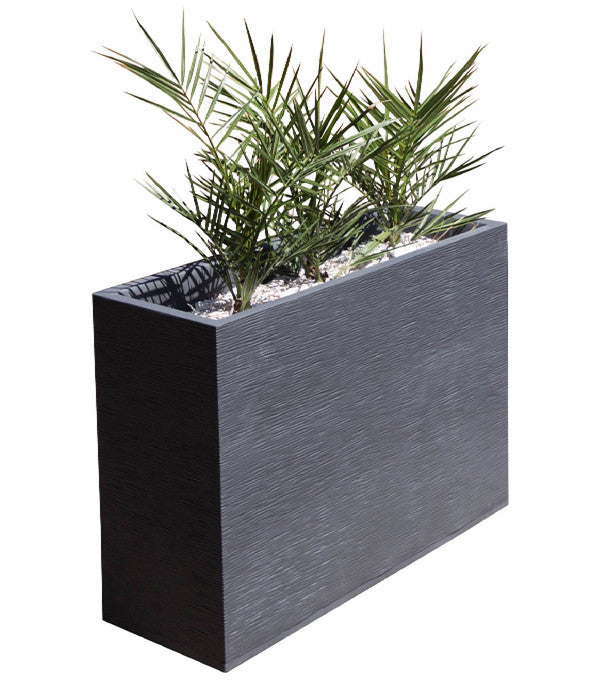 EDA-plastiques Kunststoff-Kasten Graphit, Gerillt, Anthrazit