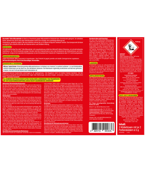  Brumolin Ultra Mäuseköder, 2er-Set