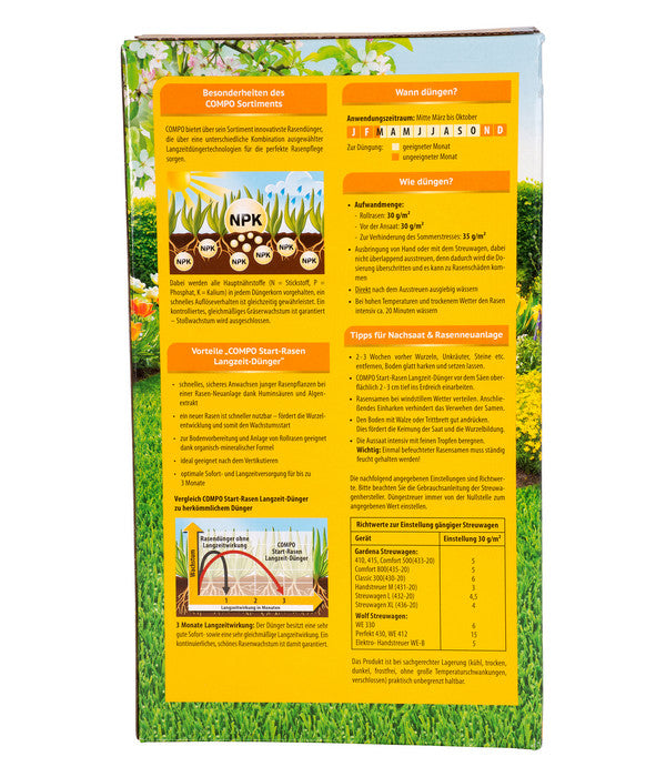  COMPO FLORANID® Start-Rasen Langzeit-Dünger