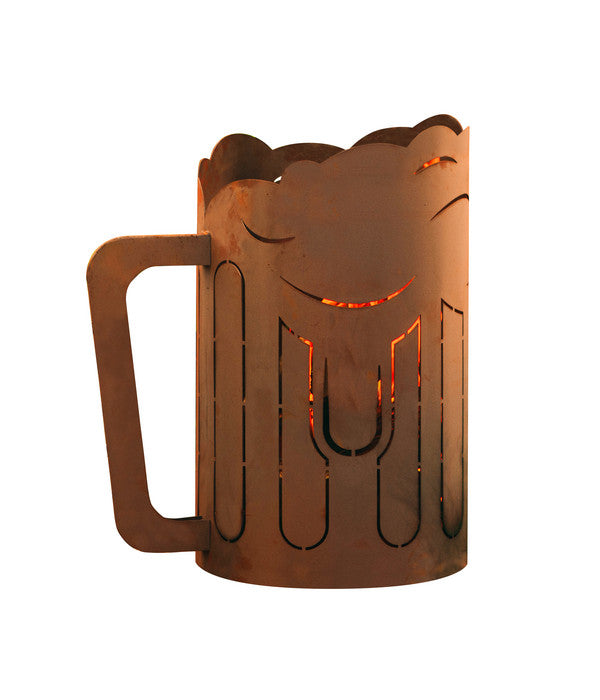  Ferrum Metall-Windlicht Bierkrug, Ca. B57/H60/T39 Cm